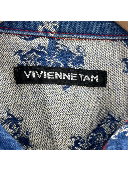 VIVIENNE TAM デニムジャケット ドラゴンジャガード
