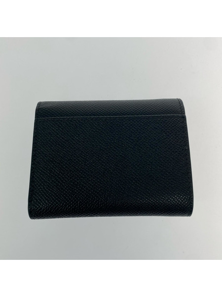 MAISON MARGIELA グレインレザー三ツ折リ財布 黒