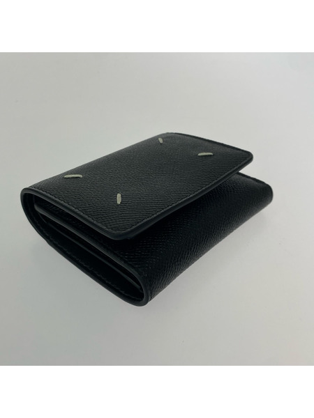 MAISON MARGIELA グレインレザー三ツ折リ財布 黒
