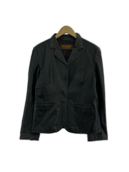 BALMAIN レザージャケット 羊革 13 黒
