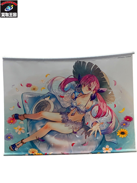 ホロライブ 湊あくあ hololive SUPER EXPO 2024 あくありうむ。描きおろしB2タペストリー はねこと 開封品 VTuber バーチャルYouTuber [値下]