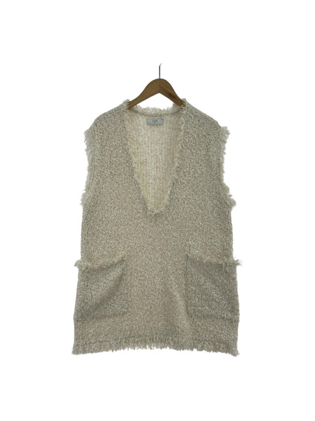 SLOBE IENA 23AW ツイード ベスト 白 F 23-080-912-6010-4-0[値下]