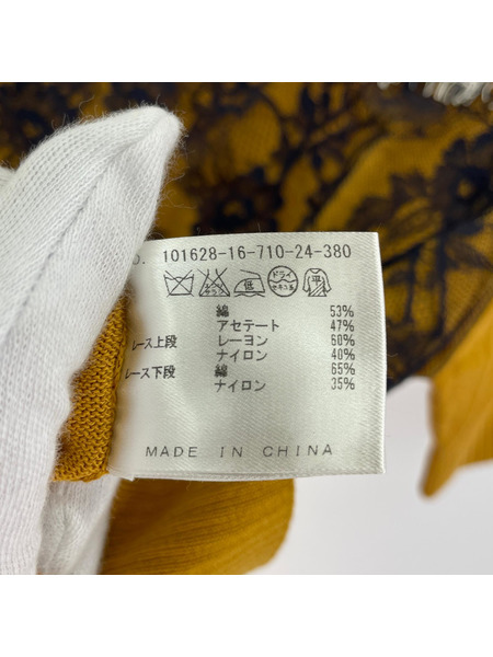 ANAYI ニット・セーター レース/ニット/YEL/38