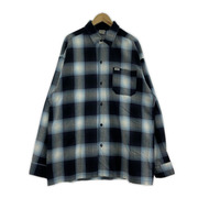 OLD・VINTAGE 長袖シャツ CALTOP USA製 オンブレシャツ size2XL ブルー×パープル