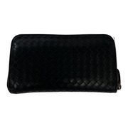 長財布 BOTTEGA VENETA イントレチャート ウォレット ブラック