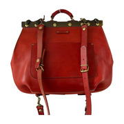 HERZ ソノ他バッグ HERZ 2way ギャザーショルダー ミニボストン パンタフレーム red