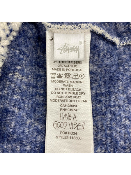 STUSSY WOOL BLEND SHERPA PULLOVER スキッパーニット S グレー 118566