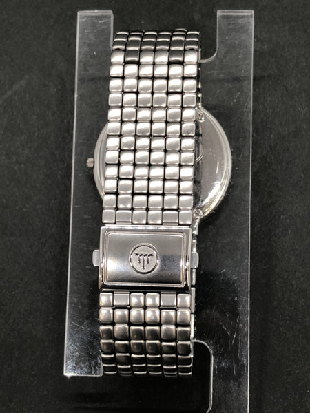 SEIKO クレドール クォーツ腕時計 20Pダイヤベゼル 18KT 銀白[値下]