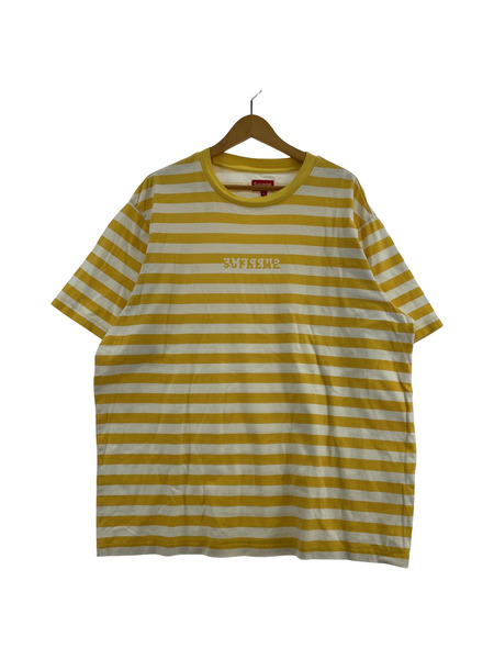 Supreme 22SS Reverse Stripe S/S Top（XL）YEL[値下]