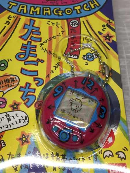 BANDAI 初代 たまごっち (ピンク×水色時計ロゴ)｜商品番号