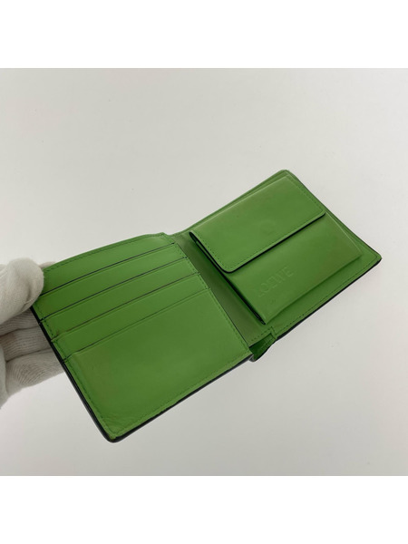 コンパクトウォレット シグネチャー バイフォールドコインウォレット グリーン
