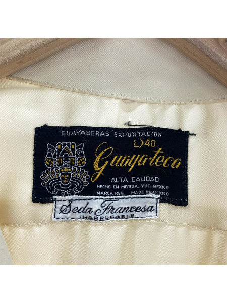 OLD・VINTAGE 半袖シャツ GUAYA TECA/キューバシャツ/ベージュ系