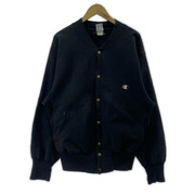 Champion スウェット・トレーナー REVERSE WEAVE スナップ カーディガン BLK (M)