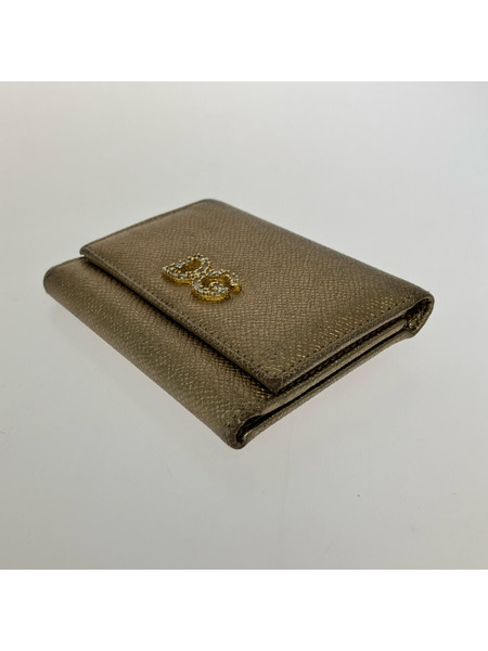 DOLCE&GABBANA コンパクトウォレット 3ツ折リコンパクトウォレット/GLD