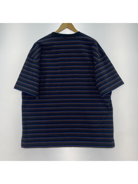 wonderland 半袖Tシャツ・カットソー ボーダー 青(L)