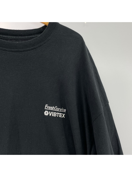 FreshService VIBTEX  刺繍L/S Tee L ブラック