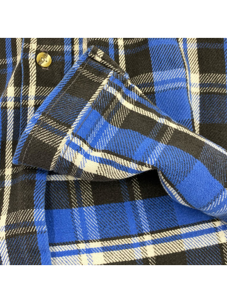 FIVE BROTHER 長袖シャツ 90s チェック 青 (L)