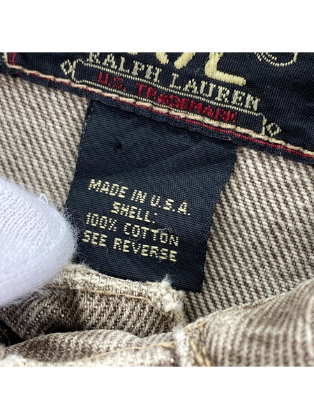 RRL 90s 三ツ星タグ USA製 先染メブラウンデニムジャケット XL[値下