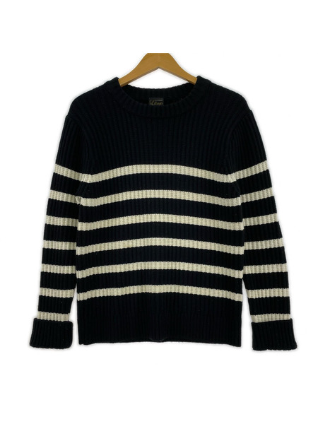 Letroyes ニット・セーター カシミヤ混ボーダーニット (s)黒白[値下]