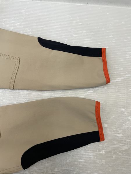 HERMES SELLIER H刺繍 ライディングパンツ 38 ベージュ
