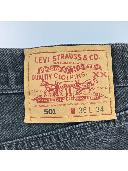 Levi's デニム・ジーンズ 501 90s 先染メ ブラックデニム