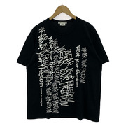 COMME des GARCONS 半袖Tシャツ・カットソー メッセージプリント Tシャツ XL 黒