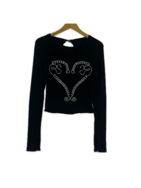 長袖Tシャツ・カットソー NφDRESS X Room SERVICE888 rhinestone T