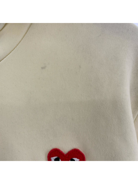 PLAY COMME des GARCONS パーカー S/アイボリー/AZ-T174