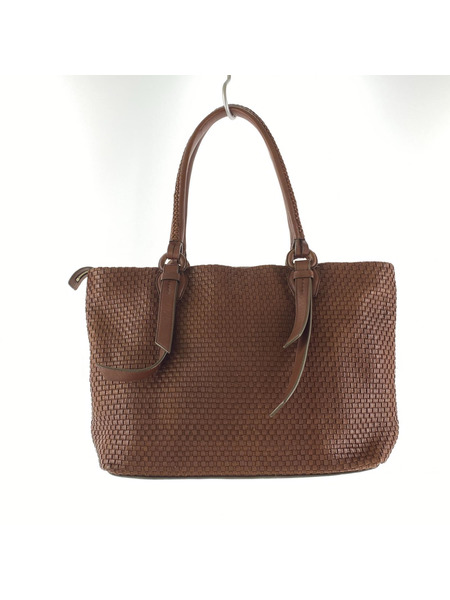 COLE HAAN トートバッグ イントレチャート 茶