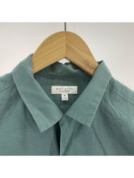 BEAUTY&YOUTH UNITED ARROWS 半袖シャツ リネン混 オープンカラー
