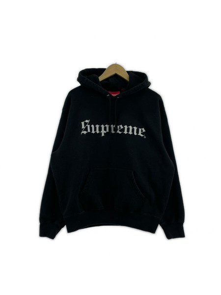 Supreme パーカー 25fw washed old english 黒