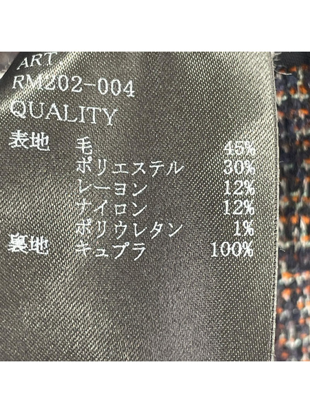 ジャケット RAINMAKER 20AW TWEED NO COLLAR JACKET 48