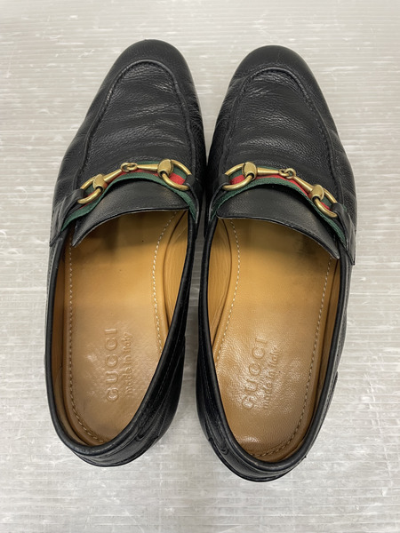GUCCI シェリーライン ホースビットローファー 6 1/2 黒