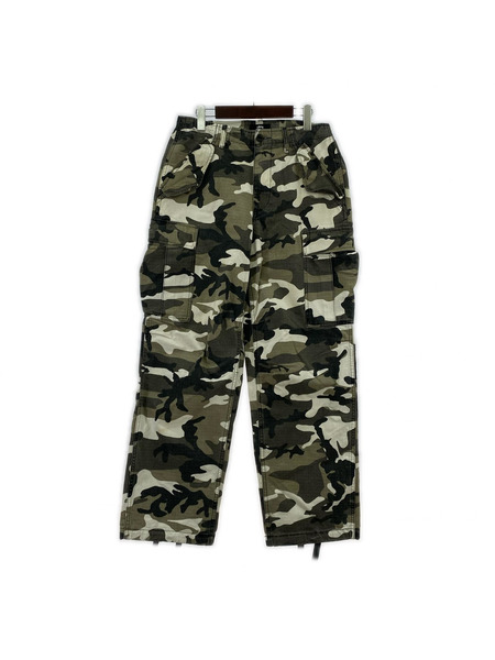 STUSSY RIPSTOP MILITARY CARGO SNOW CAMO カーゴパンツ 30 グレー