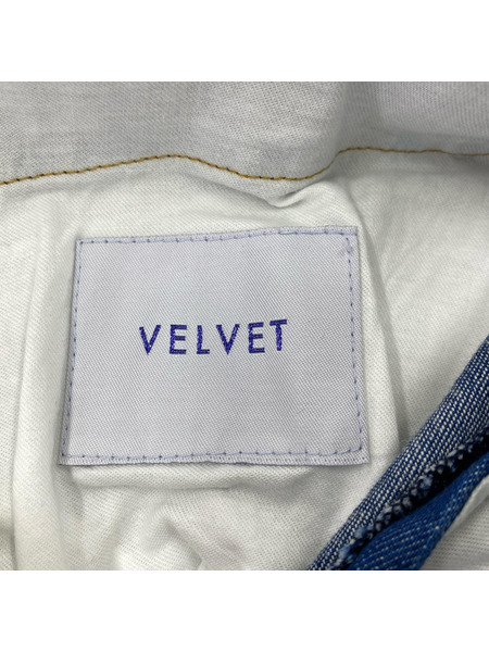 velvet フレアデニムパンツ