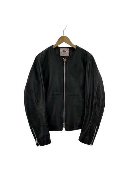 JAMES GROSE レザー シングルライダースジャケット 40 BLK[値下]