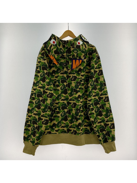 A BATHING APE カモフラシャークパーカー 2XL