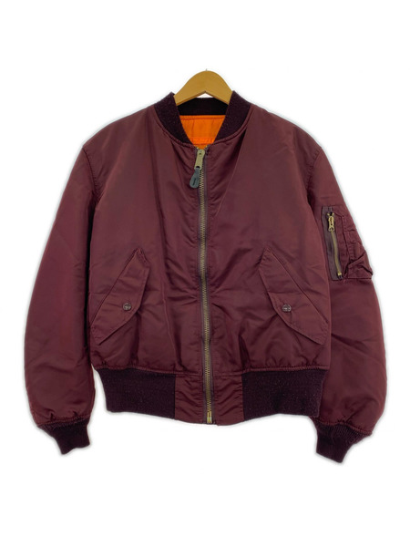 ALPHA フライトジャケット 80-90s MA-1 (M) ボルドー