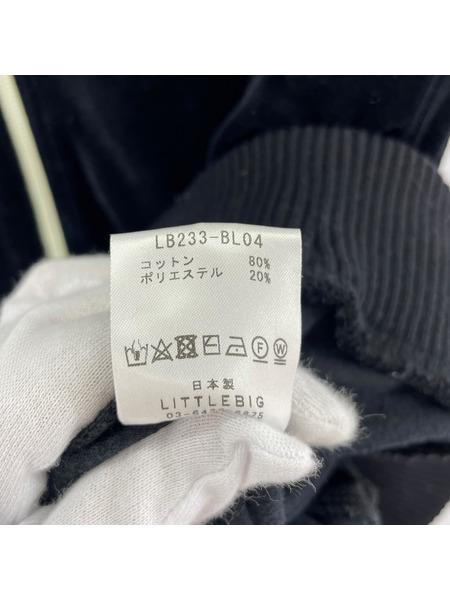 LITTLEBIG ジャケット ベロアトラックジャケット 黒 (M)