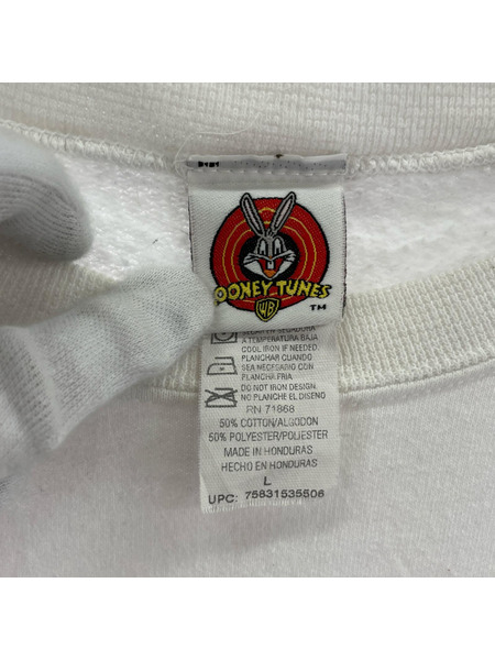 OLD・VINTAGE スウェット・トレーナー 90s Tweety コットンスウェット L WHT