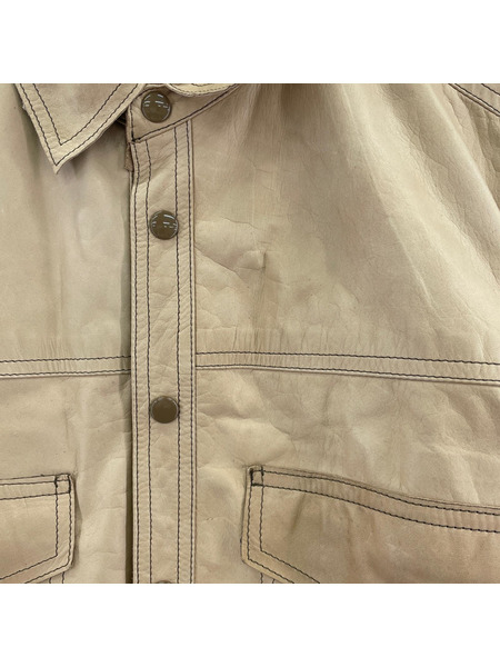 Midorikawa 長袖シャツ REVERSIBLE COW LEATHER SHIRT[値下]