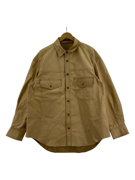 Midorikawa 長袖シャツ REVERSIBLE COW LEATHER SHIRT[値下]