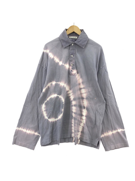 Acne Studios Tie dye polo shirt L/Sポロシャツ XS パープル[値下]