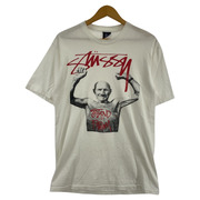 STUSSY 90s STAND FIRM プリントTee 白 (M)