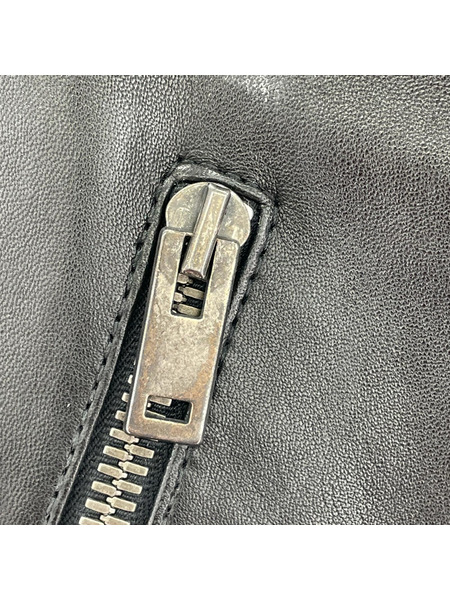 MAISON MARGIELA レザージャケット 17AW 5ZIP レザージャケット 八ノ字 44 ブラック