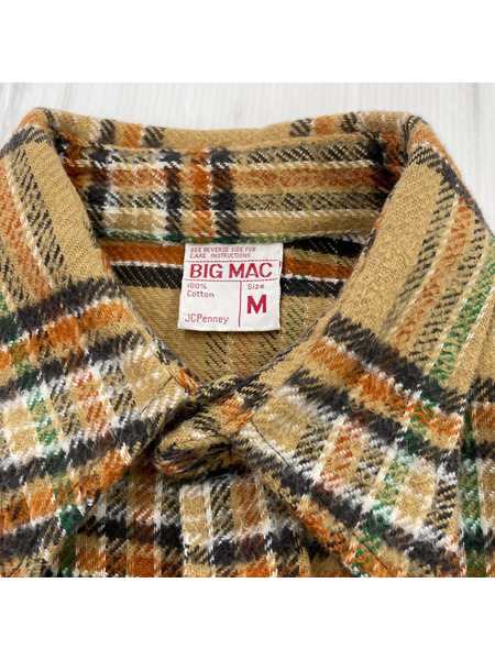 OLD BIG MAC ネルシャツ /ベージュ×チェック