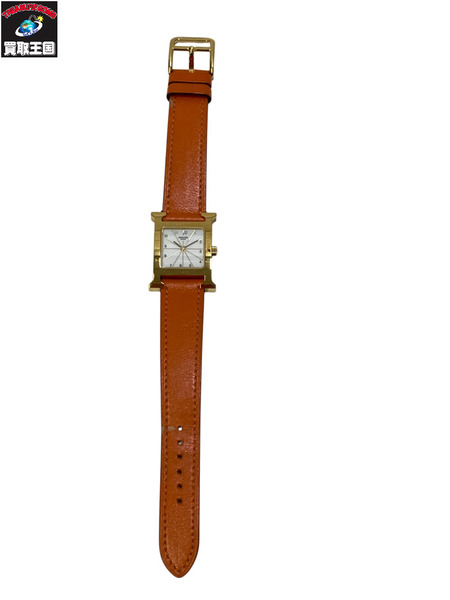 HERMES エルメス Hウォッチ HH1.201 電池交換済み レディース QZ クオーツ