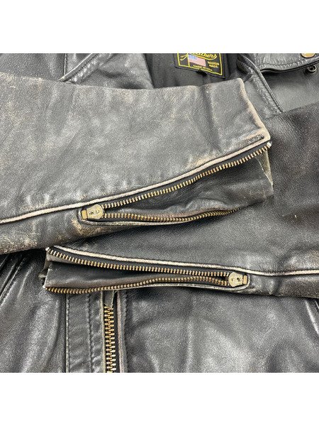 VANSON ライダース USA製 ダブル レザー ライダースジャケット 42