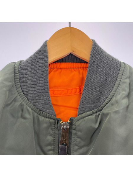 ALPHA フライトジャケット 80-90s MA-1 (M) カーキ