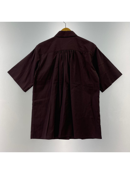6 ROKU 半袖シャツ タイ付キS/Sシャツ ボルドー
